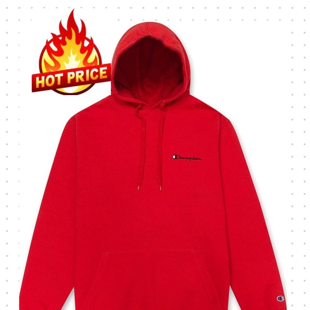 Champion Pullover Hoodie 2XLT RED w/Script